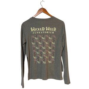 Wicked Weed Funkatorium Long Sleeve Shirt S Bella+Canvas Green Crewneck USA
